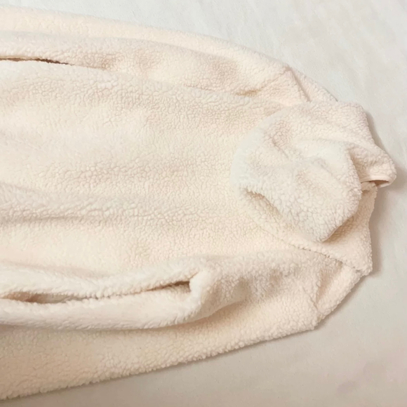 Cream Pink Teddy Zip Hoodie Jacket - Picture 10 of 10